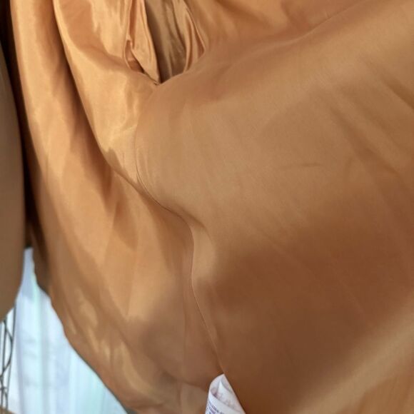 Michelle Bordeau Vintage Mustard/Olive Green Swing Coat Made in Italy - Picture 9 of 10